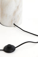 Vloerlamp Medina Antiek brons+glas mat wit