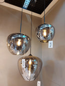 Hanglamp Mayson 1 lamps Mat zwart+Glas smoke