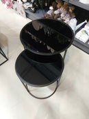 Duarte Set van 2 Glas zwart-mat zwart