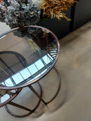 Duarte Set van 2 Glas bruin-Antiek koper