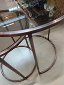 Duarte Set van 2 Glas bruin-Antiek koper