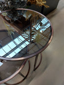 Duarte Set van 2 Glas bruin-Antiek koper