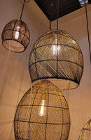 Hanglamp Meya zwart-goud
