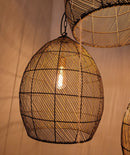 Hanglamp Meya zwart-goud