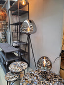 Vloerlamp Mayson Mat zwart+Glas smoke