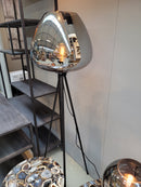 Vloerlamp Mayson Mat zwart+Glas smoke