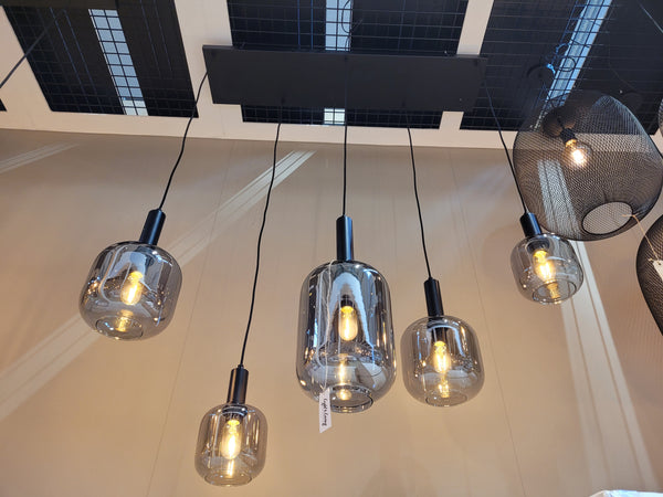 Hanglamp Lekar Zwart 5 Lamps