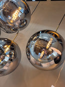 Hanglamp Medina Antiek brons-glas smoke