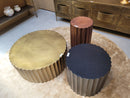 Jenter Gold iron coffeetable ribbed outside rnd