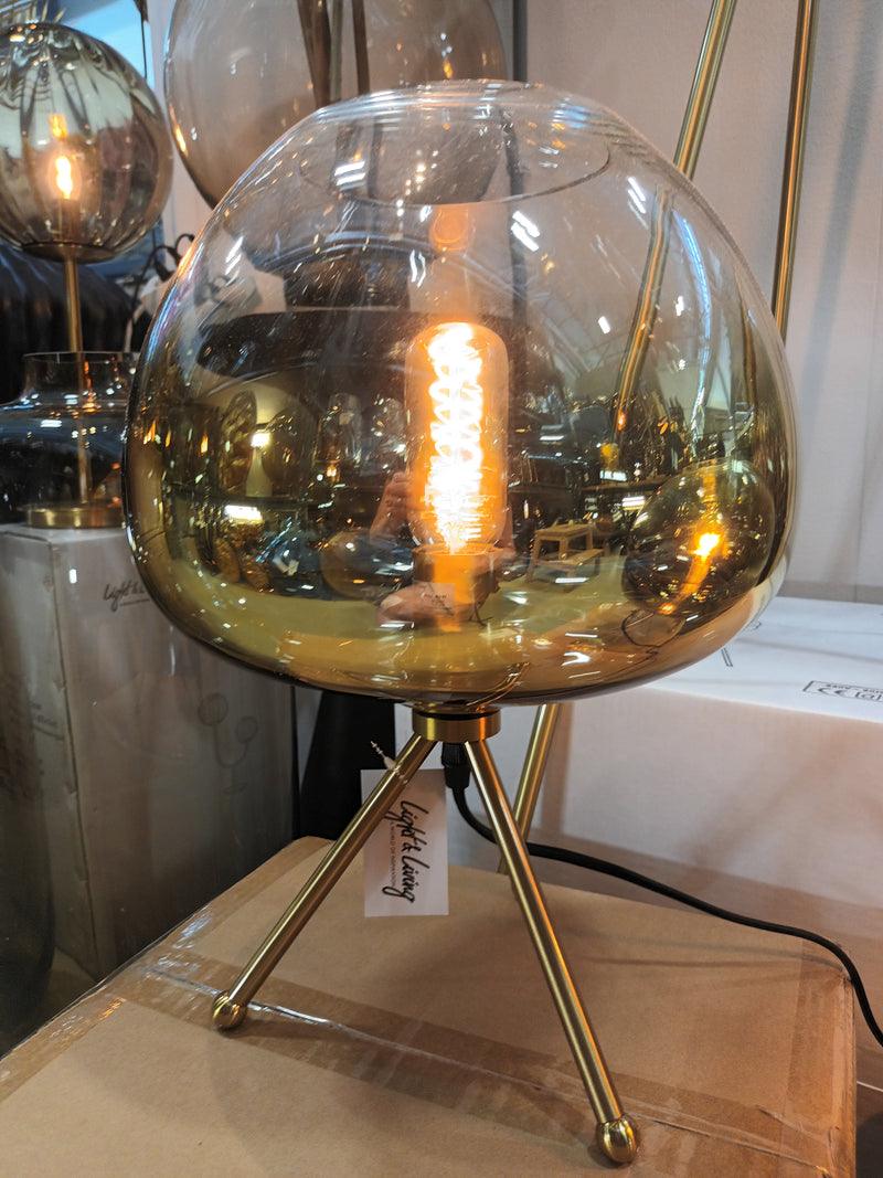 Tafellamp MAYSON glas goud-helder+goud