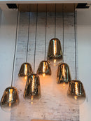 Hanglamp 7L Maeve glas goud-helder+goud