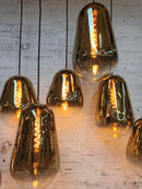 Hanglamp 7L Maeve glas goud-helder+goud