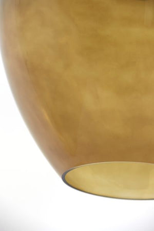 Hanglamp Mayson 10 lamps mat zwart+glas bruin