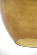 Hanglamp Mayson 10 lamps mat zwart+glas bruin