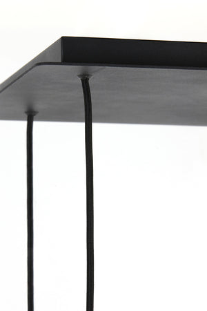 Hanglamp Mayson 10 lamps Mat zwart+Glas smoke Compleet