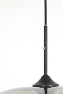 Hanglamp Mayson 10 lamps Mat zwart+Glas smoke Compleet