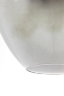 Hanglamp Mayson 10 lamps Mat zwart+Glas smoke Compleet