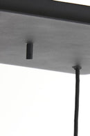 Hanglamp Mayson 10 lamps Mat zwart+Glas smoke Compleet