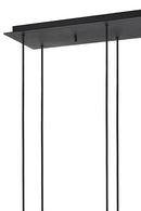 Hanglamp Mayson 10 lamps Mat zwart+Glas smoke Compleet