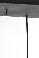 Hanglamp Mayson 10 lamps Mat zwart+Glas smoke Compleet