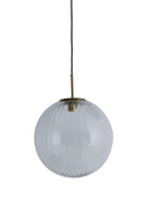 Hanglamp Magdala Glas lichtgrijs+goud