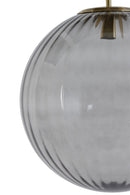 Hanglamp Magdala Glas lichtgrijs+goud