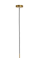 Hanglamp Medina Antiek brons+glas mat wit