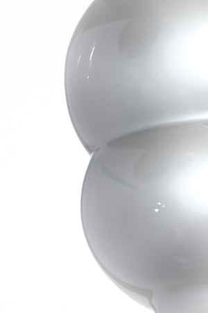 Hanglamp Misty glas smoke+mat zwart