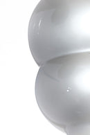 Hanglamp Misty glas smoke+mat zwart