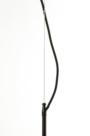 Hanglamp Misty glas smoke+mat zwart