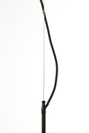 Hanglamp Misty glas smoke+mat zwart