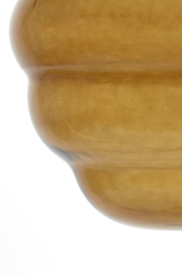 Hanglamp Misty glas bruin+mat zwart