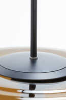 Hanglamp Misty glas bruin+mat zwart