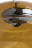 Hanglamp Misty glas bruin+mat zwart