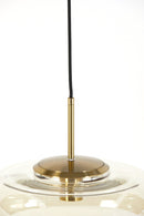 Hanglamp Misty glas amber+goud