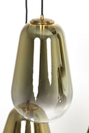 Hanglamp 7L Maeve glas goud-helder+goud