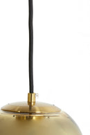 Hanglamp 7L Maeve glas goud-helder+goud