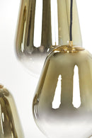 Hanglamp 7L Maeve glas goud-helder+goud