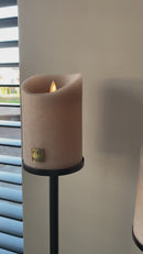 LED Light Diner Candle Beige