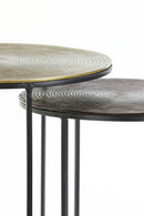 Bijzettafel S/2 TALCA ant koper+brns circ