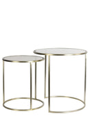 Duarte Set van 2 Glas bruin-Licht goud