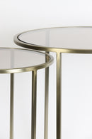Duarte Set van 2 Glas bruin-Licht goud