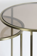 Duarte Set van 2 Glas bruin-Licht goud