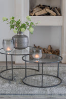 Duarte Set van 2  Glas-Vintage tin