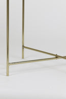 Bijzettafel S/2 Besot marmer bruin-goud