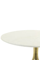 Bijzettafel Rickerd Wit marmer-antiek brons