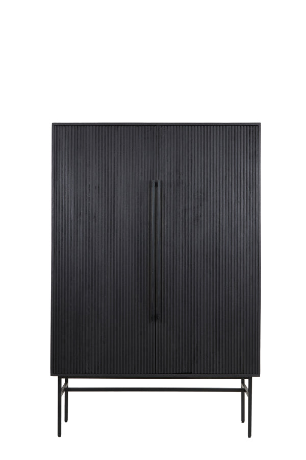 Kast 120x40x180 cm ABAGE hout zwart