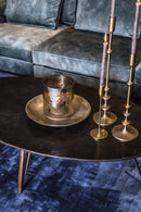 Hero Bronze messing aluminium koffietafel ovaal