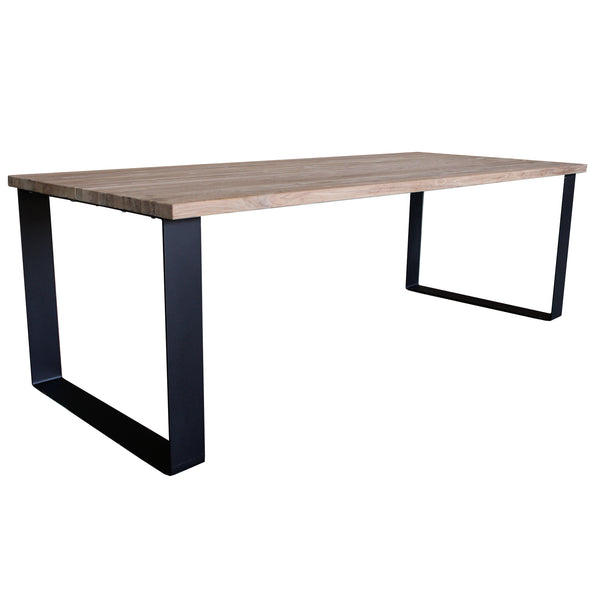 Oakly Table naturel rechthoekig metalen frame