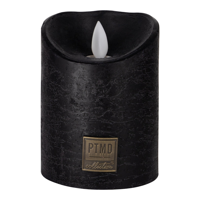 LED Light Candle rustic black moveable flame